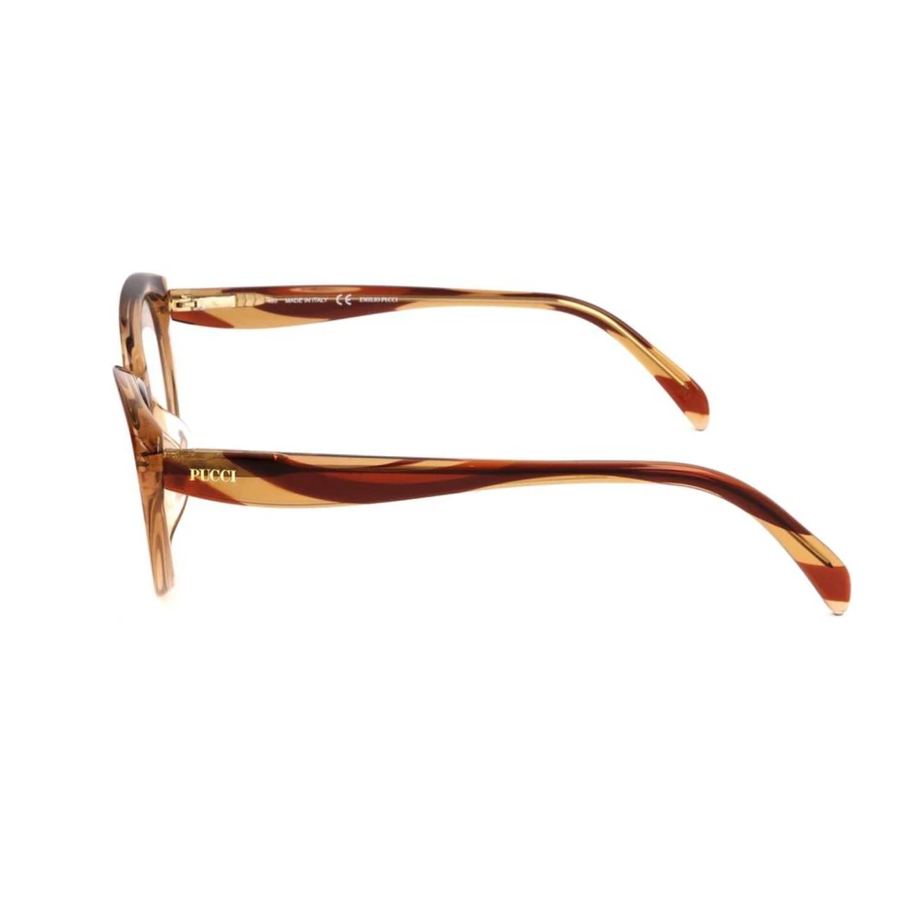 EMILIO PUCCI Bicolor Kunststof Montuur Bril Hazelnoot Multicolor Dames
