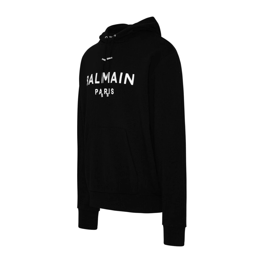 Balmain Logo Hoodie Black Heren