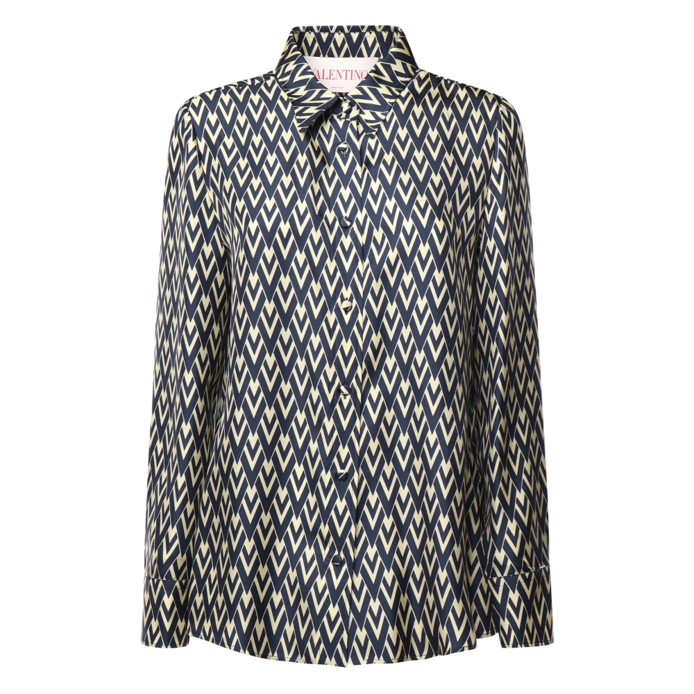 Valentino Garavani Groene Zijden Slim Fit Shirt Green Dames