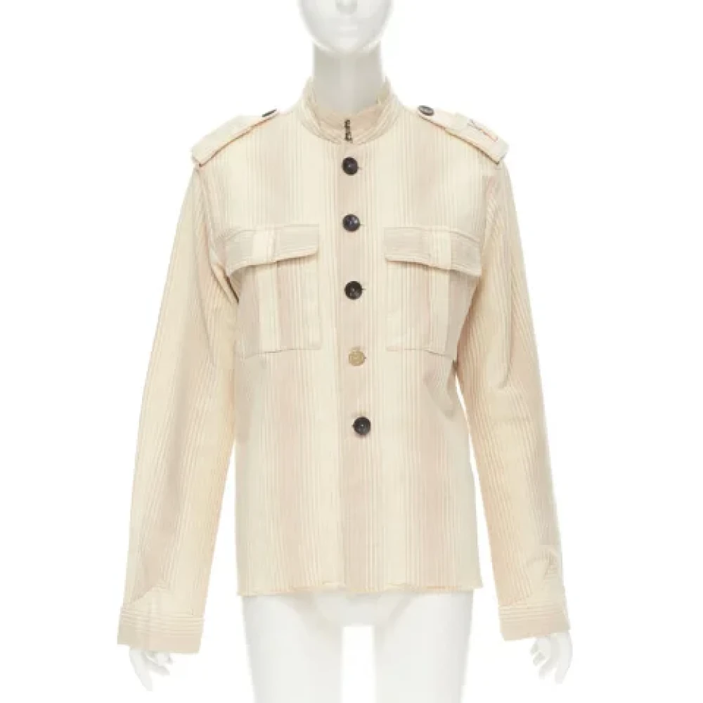 Yves Saint Laurent Vintage Pre-owned Cotton tops Beige Dames