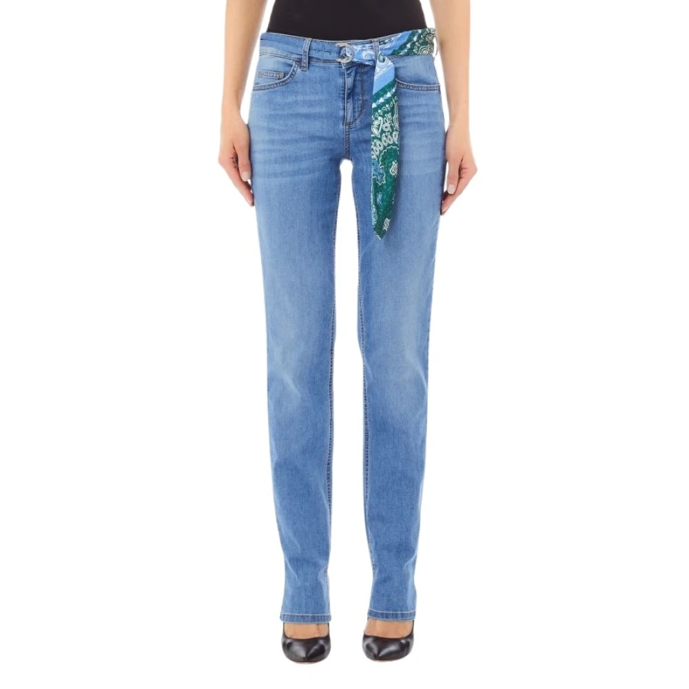 Liu Jo Kvinno Blå Jeans Dam, W28, Denim, Raka Jeans