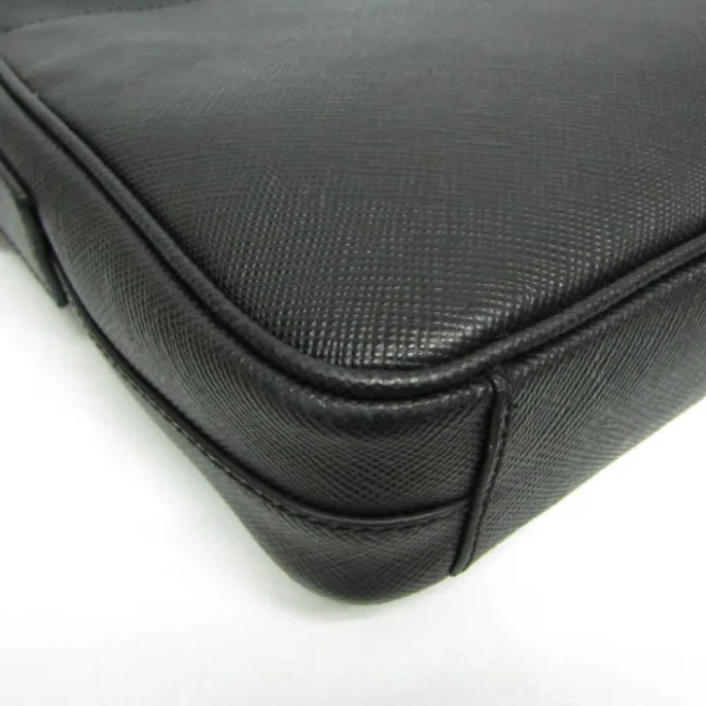 Prada Vintage Pre-owned Leather prada-bags Black Heren