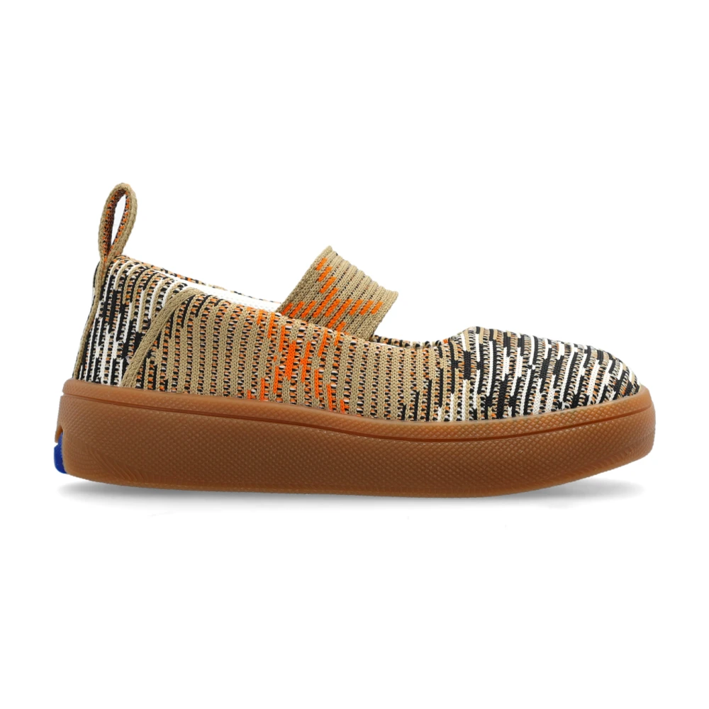 Burberry Unisex Beige Shoes With Check Pattern