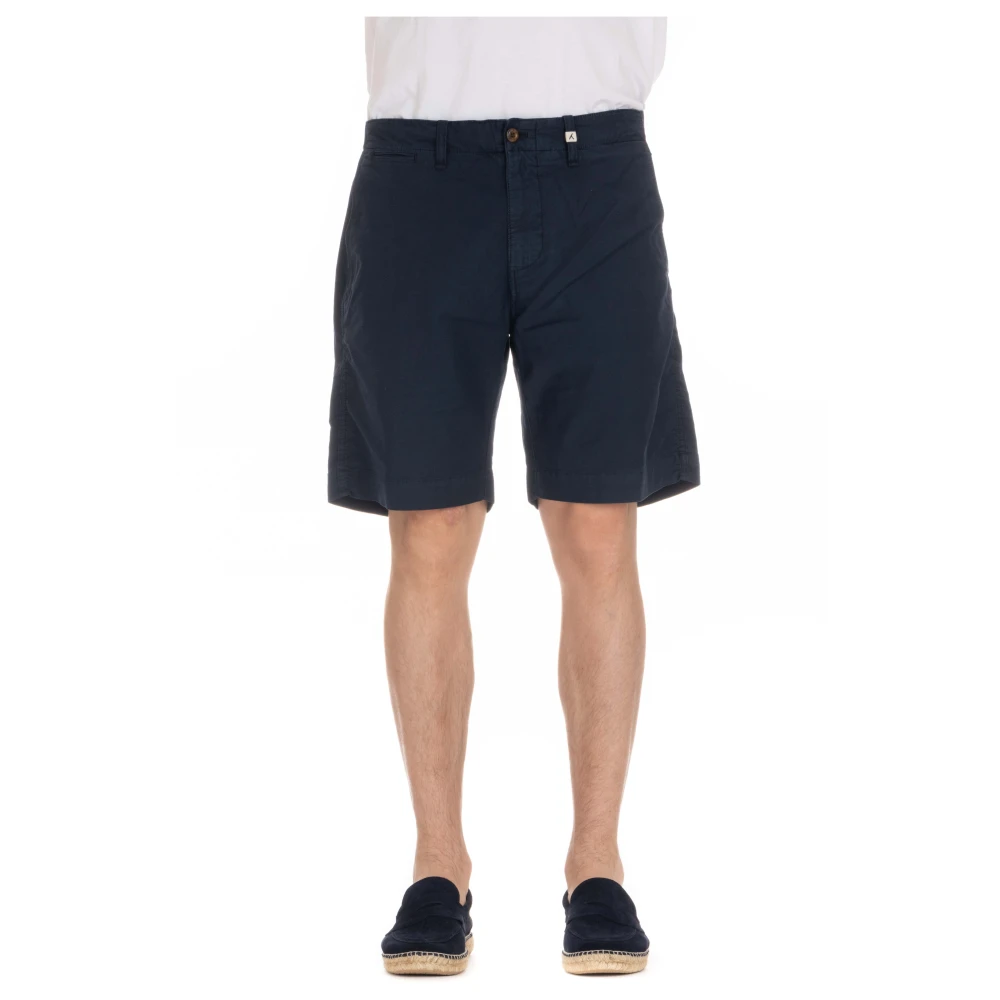 Myths Blauwe Katoenen Bermuda Shorts Blue Heren