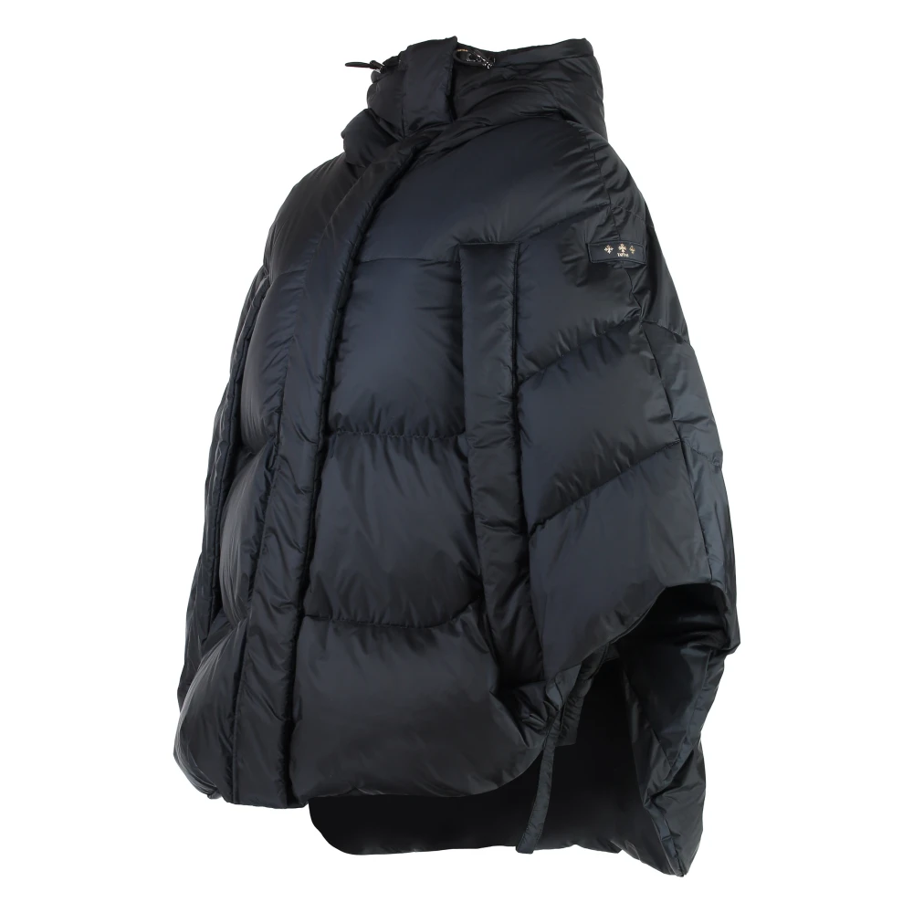 Tatras Gewatteerde Cape met Capuchon Nylon Dons Veer Blue Dames