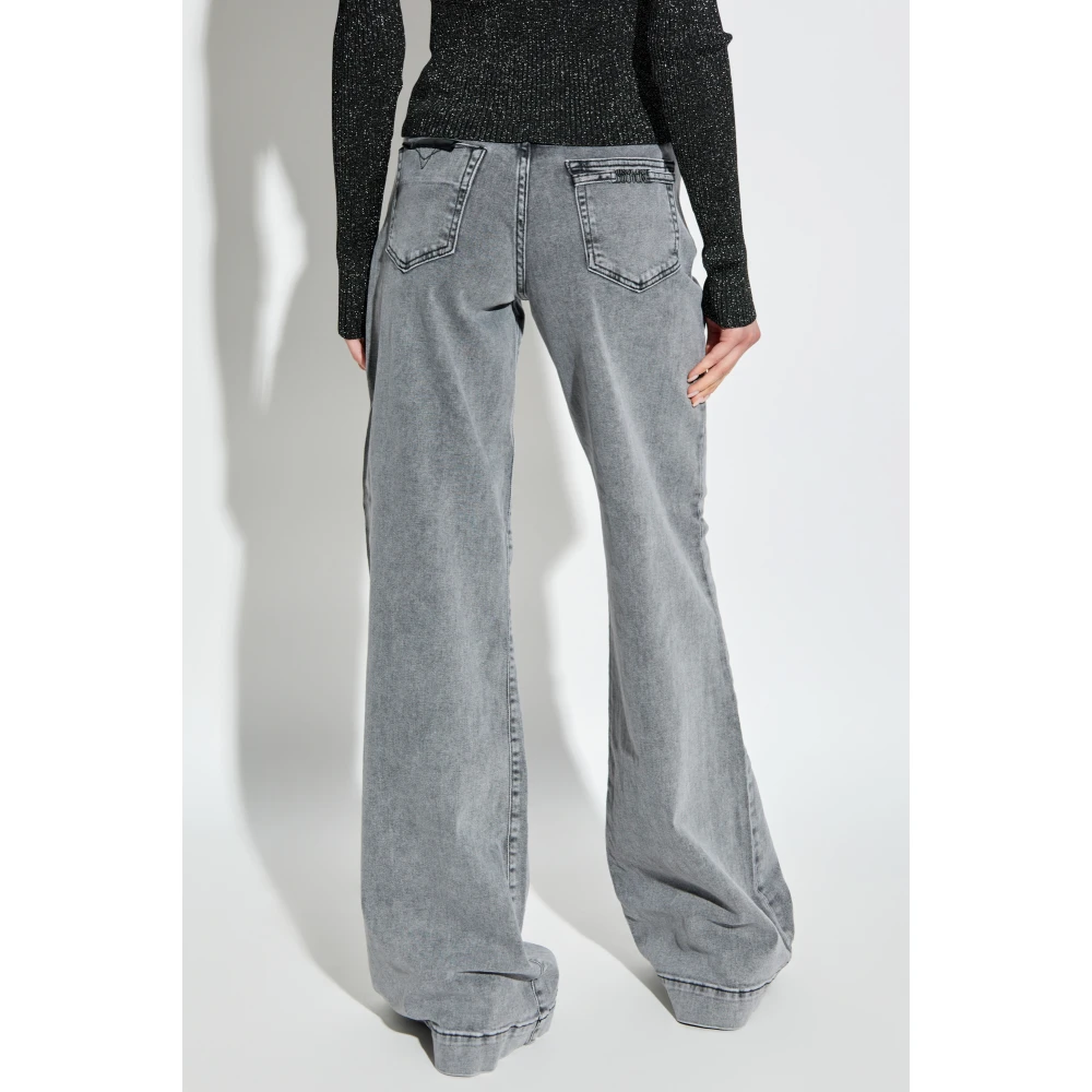 Versace Jeans Couture Jeans met logo Gray Dames