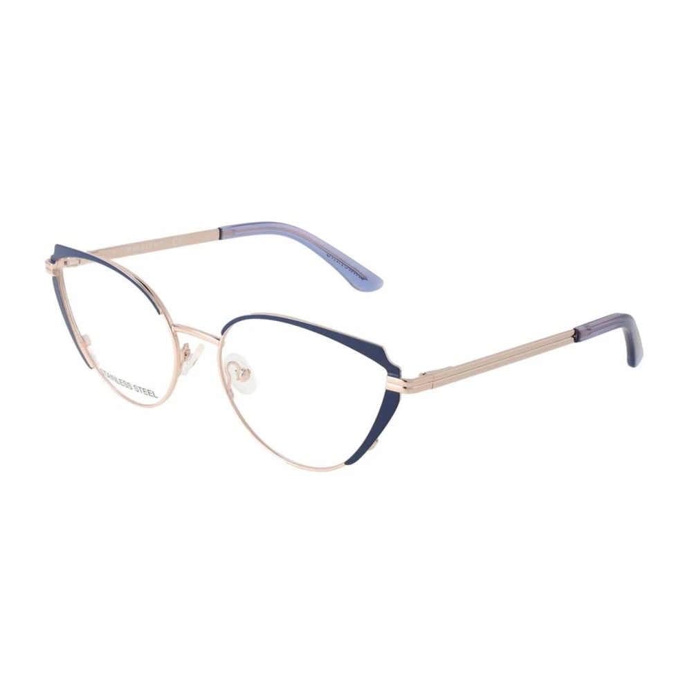 Guess Blauwe Cat Eye Metalen Optische Frames Blue Dames