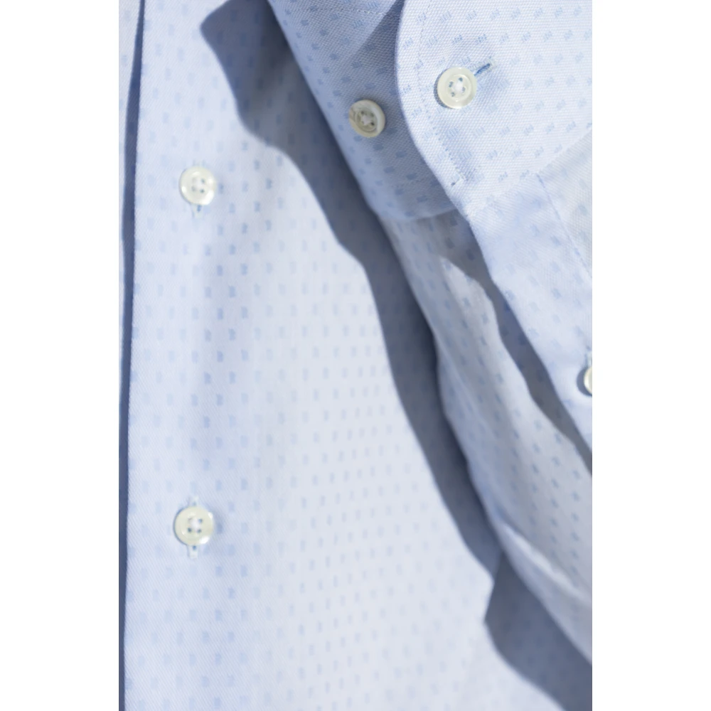 Emporio Armani Katoenen shirt Blue Heren