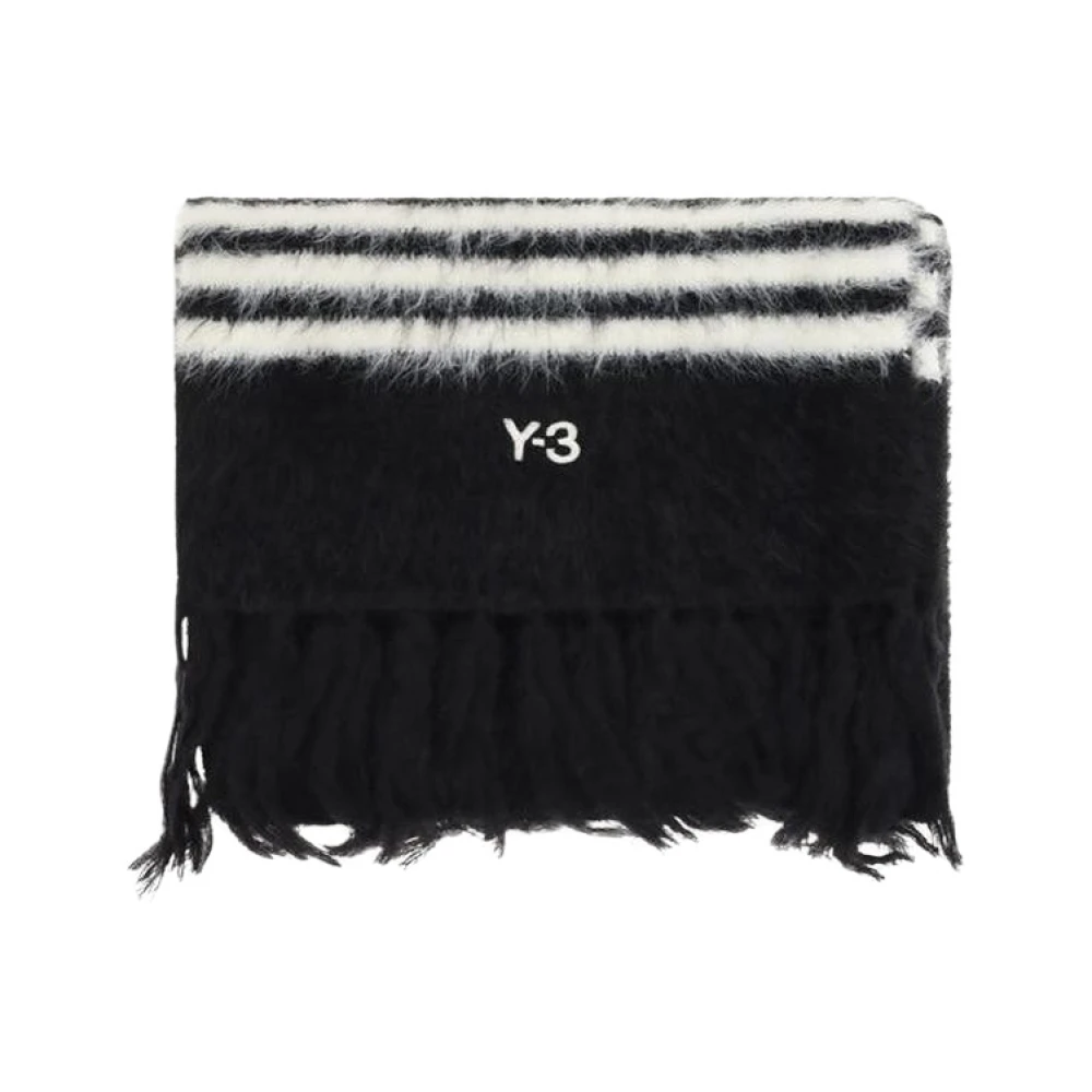 Y-3 Unisex Nero Sciarpa “ 3-Stripes” - Immagine 5
