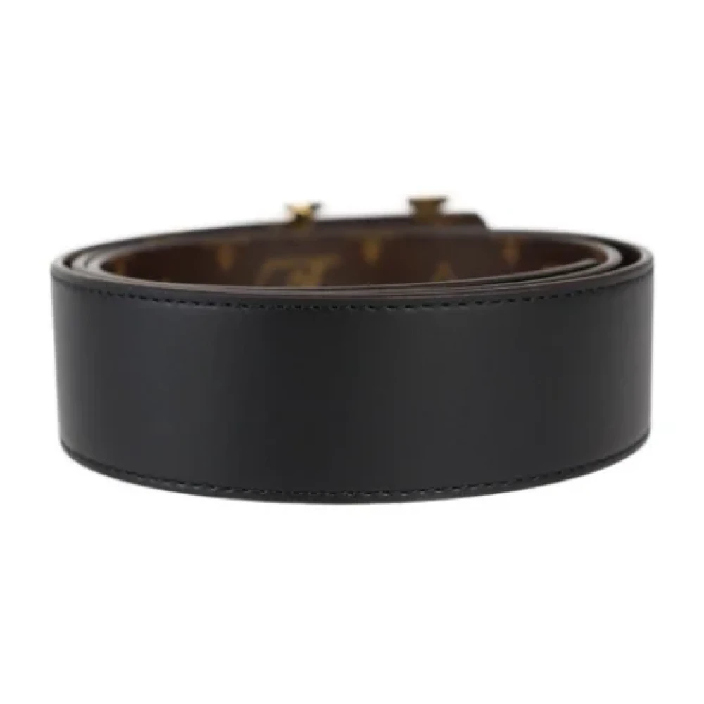 Louis Vuitton Vintage Pre-owned Vintage Lederen Riem Black Dames