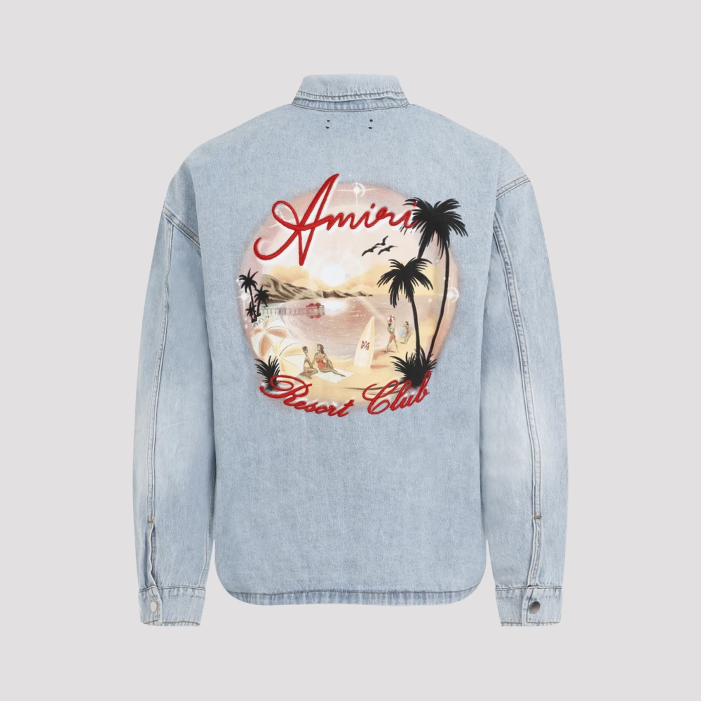 Amiri Resort Club Coach Jacket Blue Heren