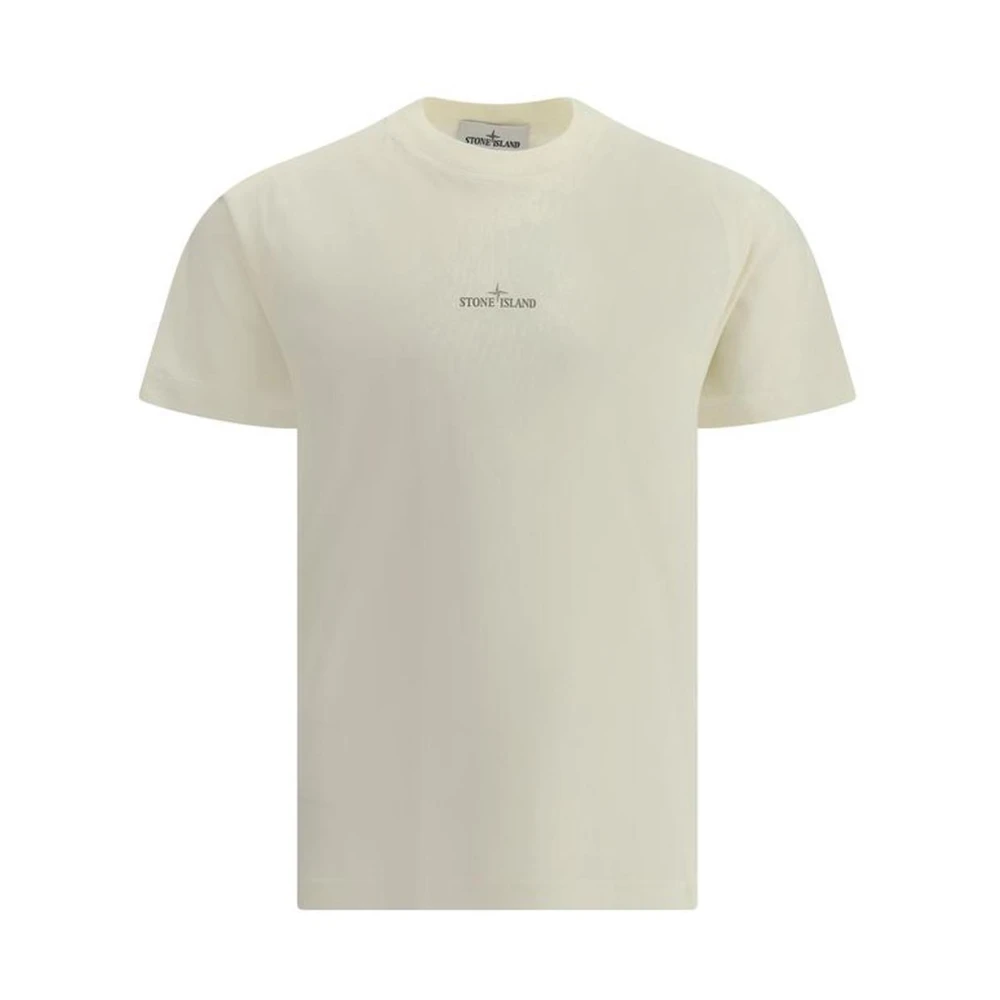 Stone Island Monogram Crew Neck T-shirt met Raglanmouwen Beige Heren