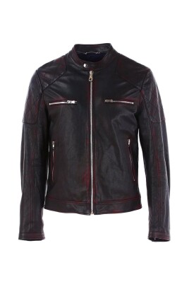 burgundy-black-leather-bomber-jacket