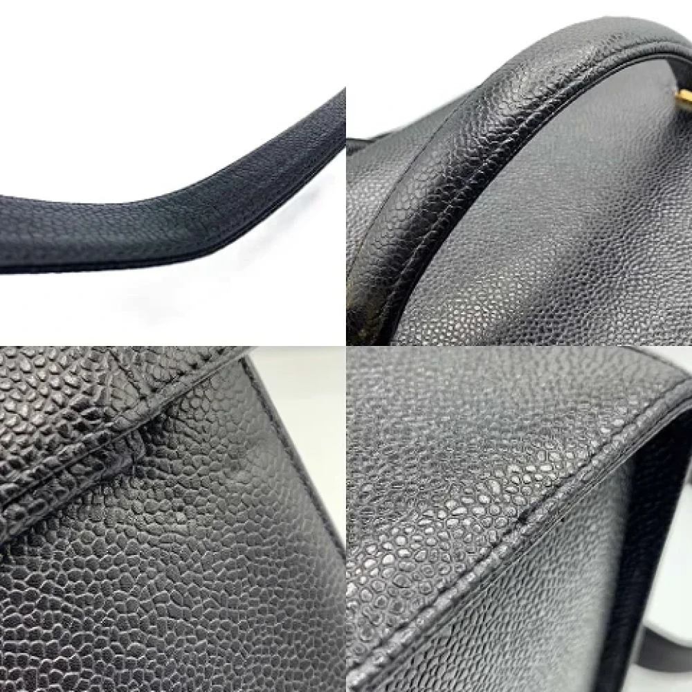 Chanel Vintage Pre-owned Leather handbags Black Dames