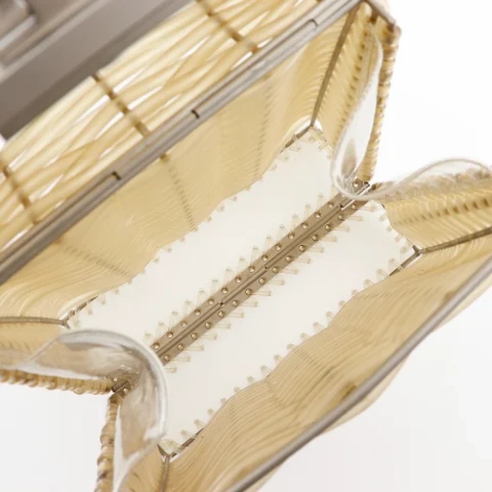 Salvatore Ferragamo Pre-owned Plastic handbags Beige Dames