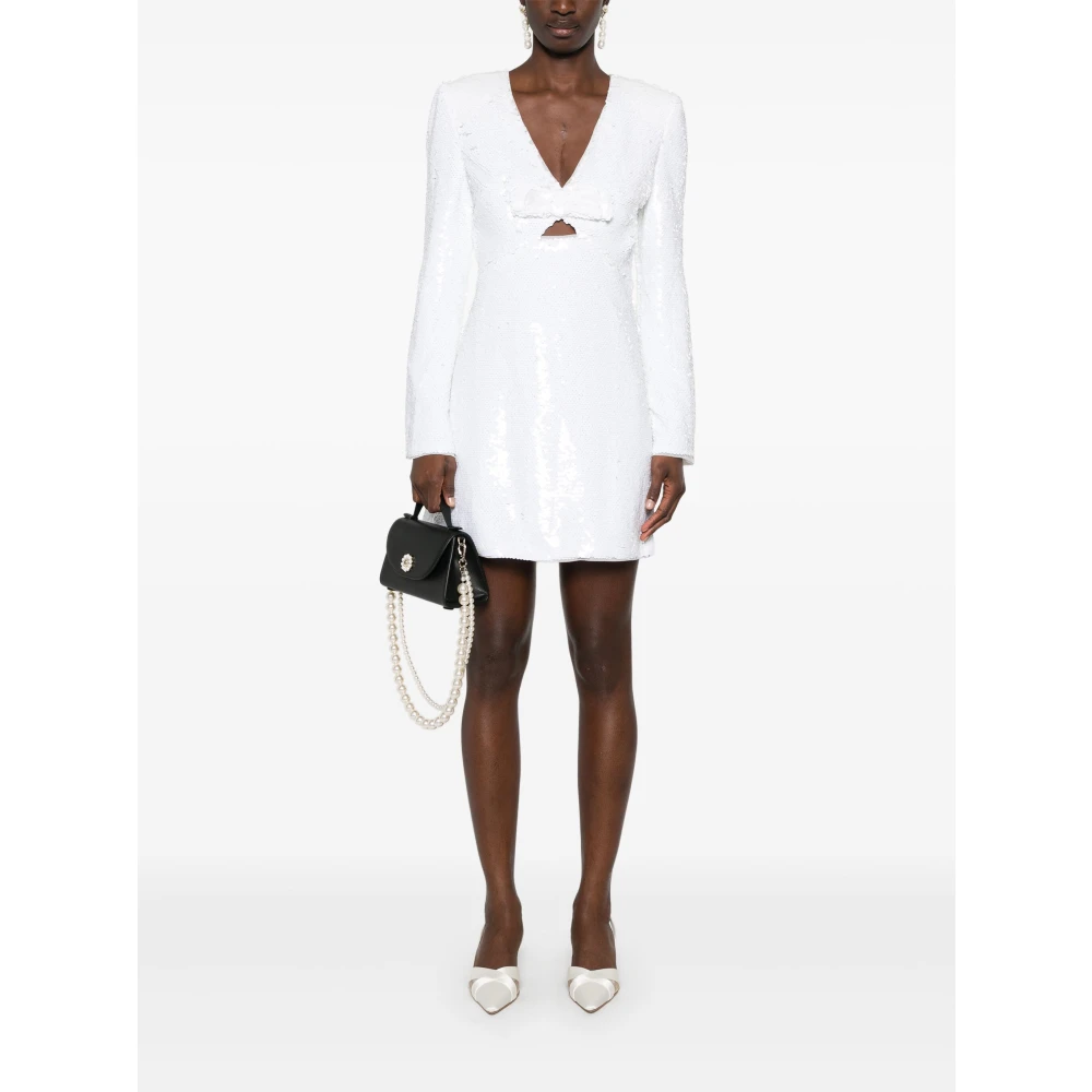 Self Portrait Witte Mini Jurk met Cut Out Detail White Dames