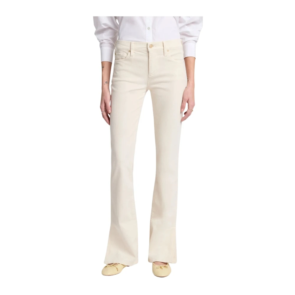 7 For All Mankind Elegante Bootcut Broek White Dames