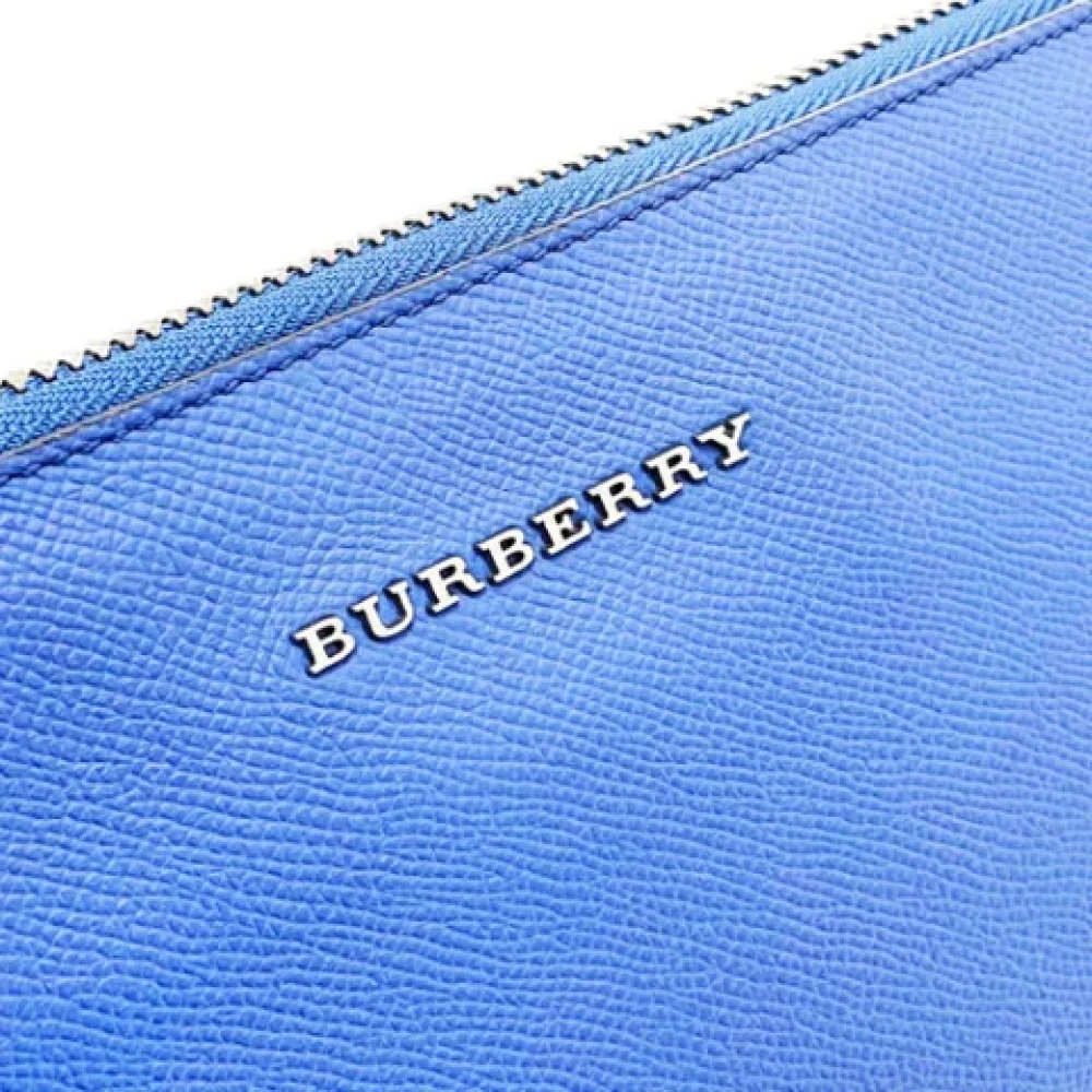 Burberry Vintage Pre-owned Leather clutches Blue Dames
