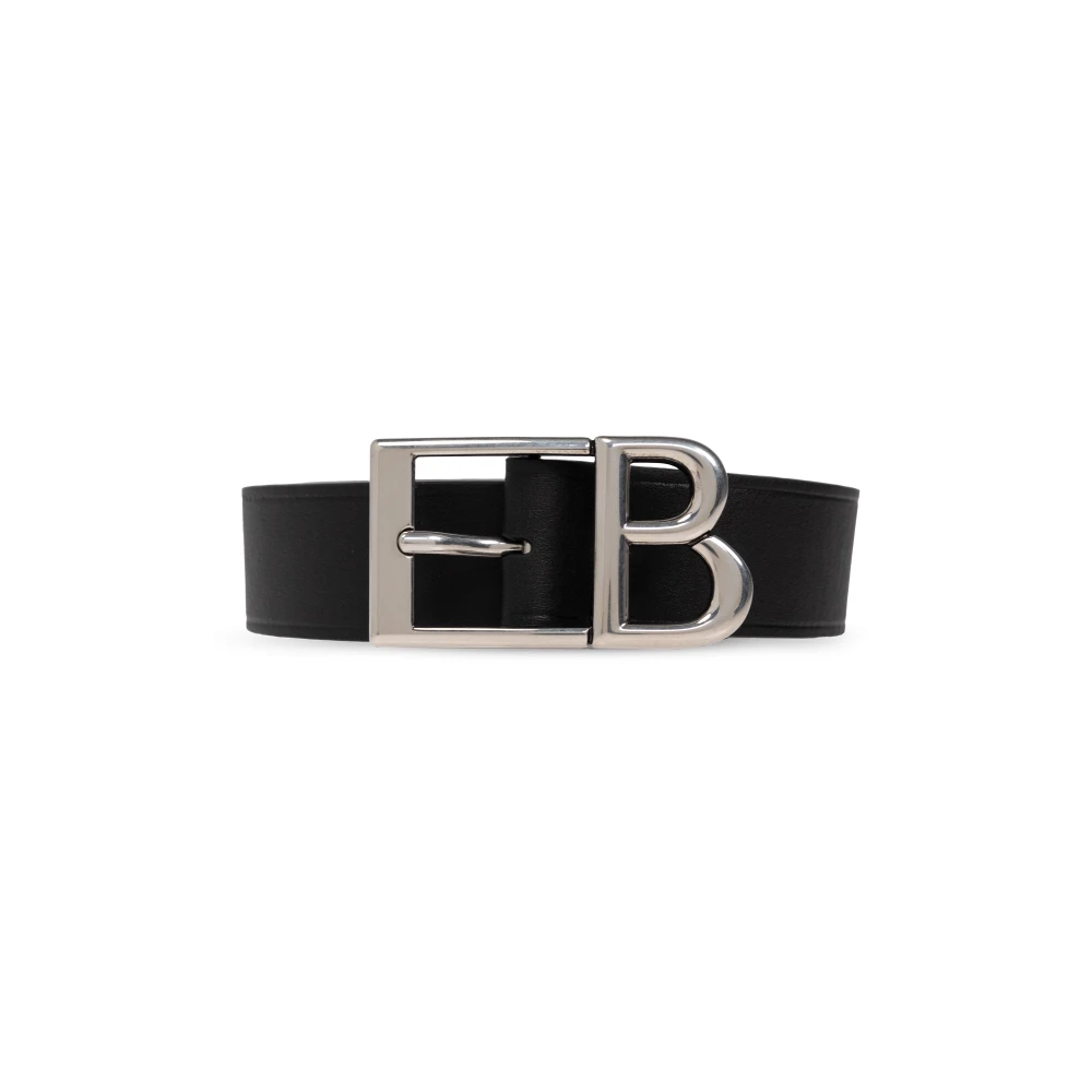 Balenciaga Zwart klassiek riem met stijl B Black Heren