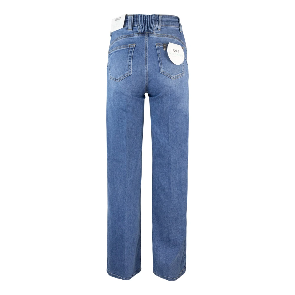 Liu Jo Blauwe hoge taille jeans met zakken Blue Dames