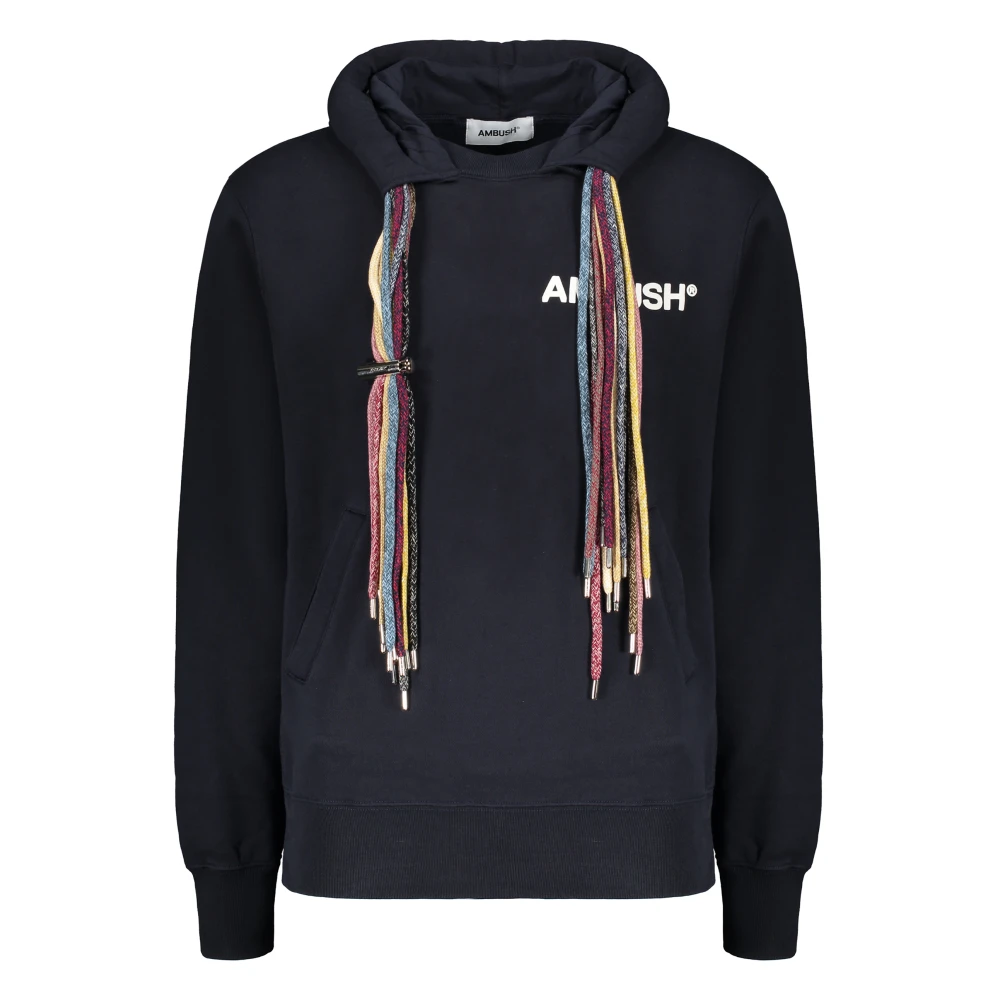 Ambush Hoodie met Ribgebreide Randen Blue Heren