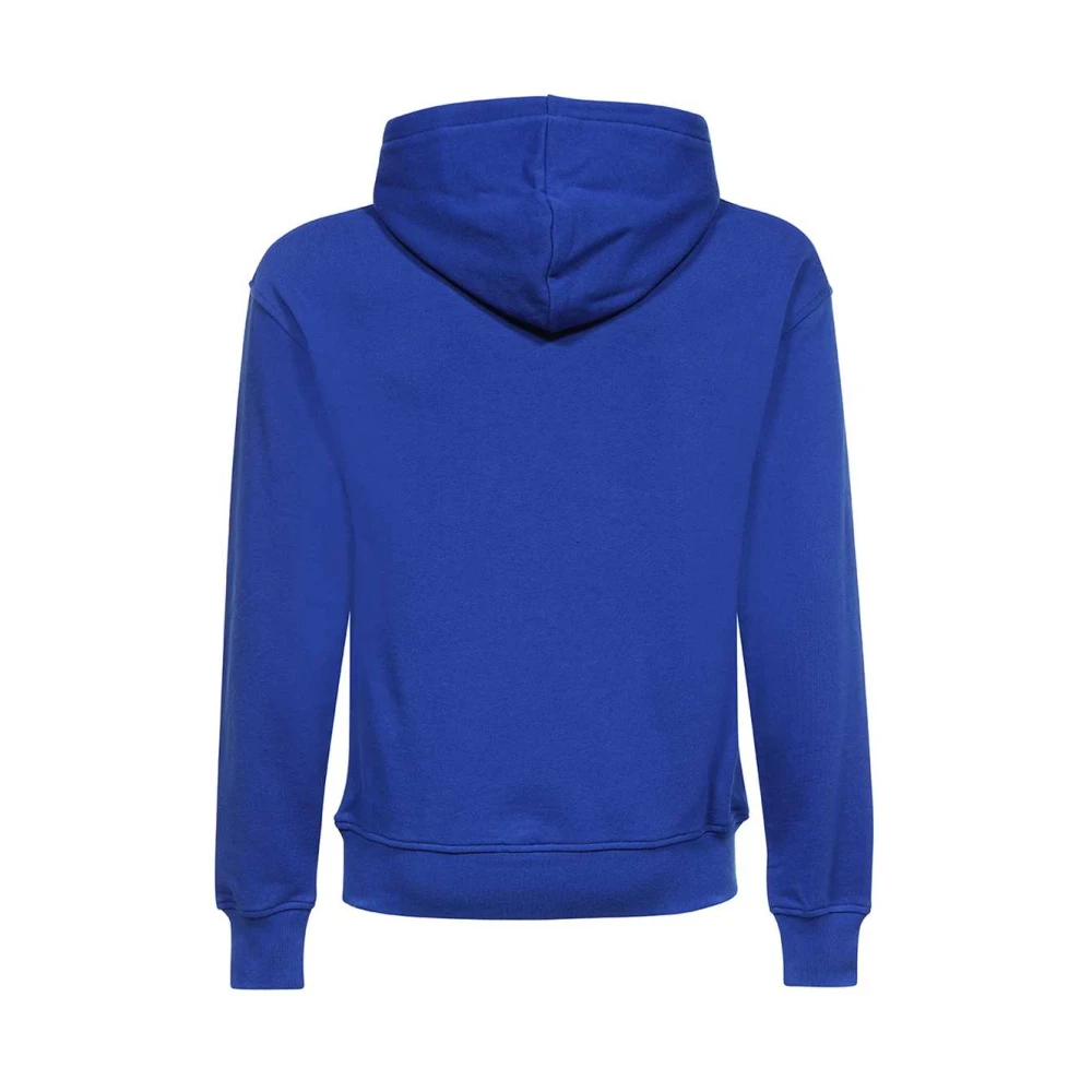 Icecream Geborduurde katoenen hoodie Blue Heren