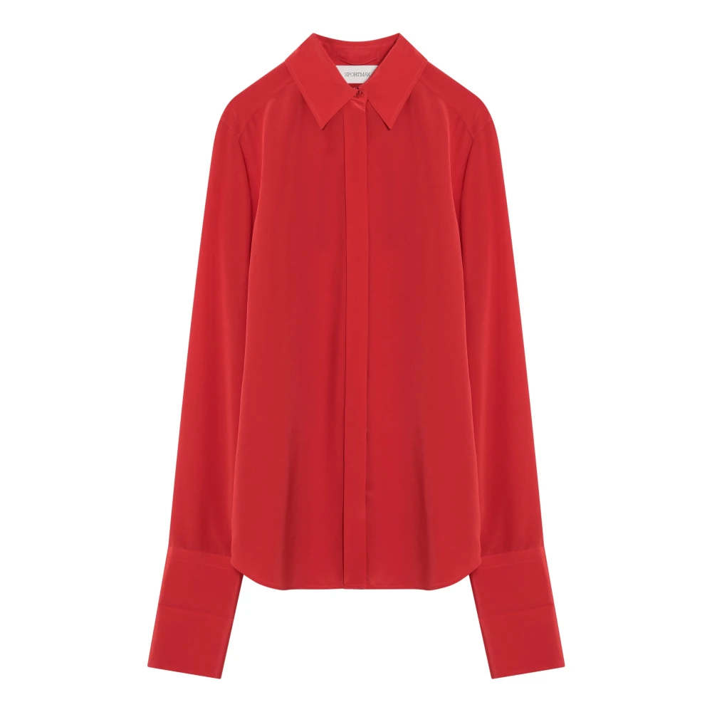 SPORTMAX Lange mouwen overhemd Red Dames