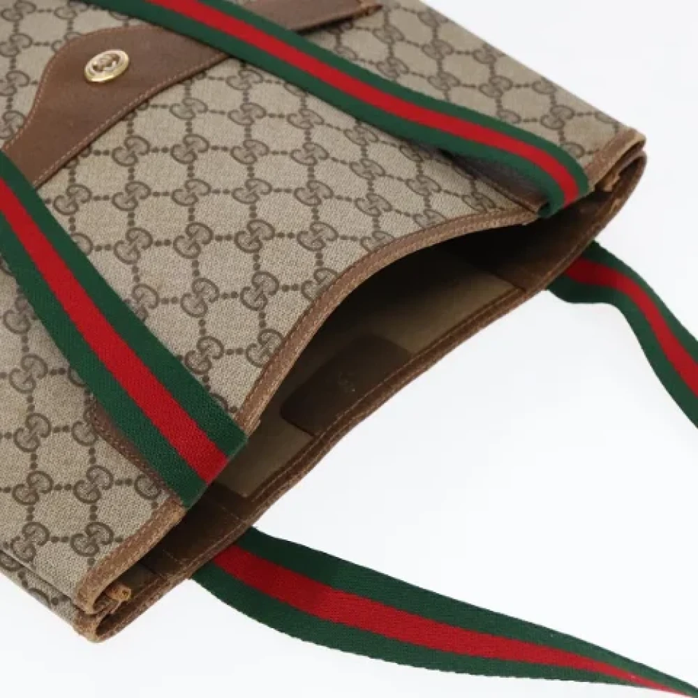 Gucci Vintage Pre-owned Leather totes Beige Dames