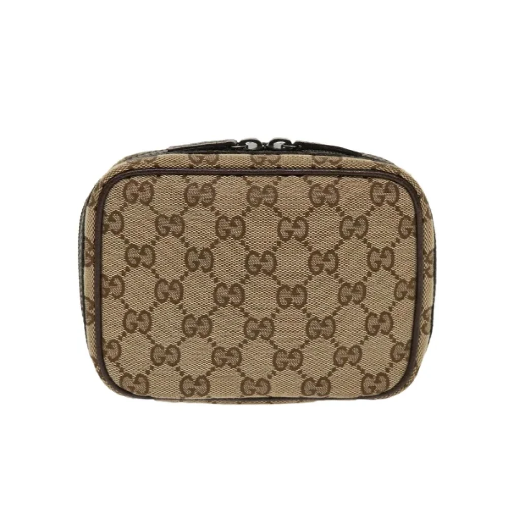 Gucci Vintage Pre-owned Fabric gucci-bags Beige Dames