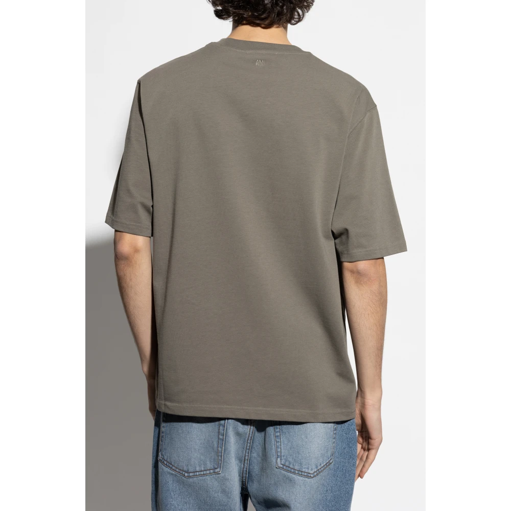 Ami Paris T-shirt met logo Green Heren