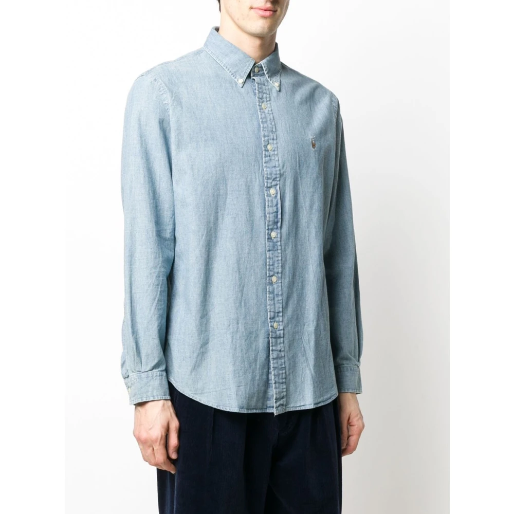 Polo Ralph Lauren Heldere Blauwe Stijlvolle Herenoverhemd Blue Heren