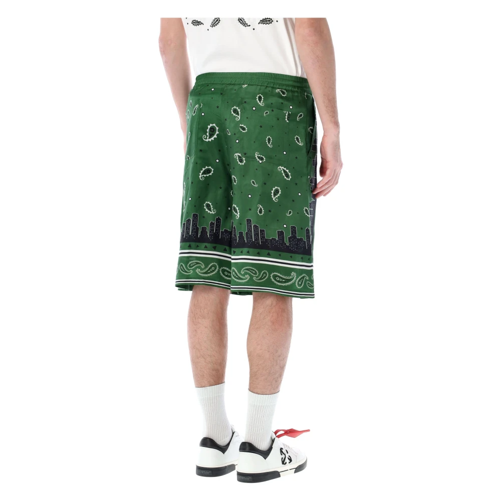 Off White Shorts Green Heren