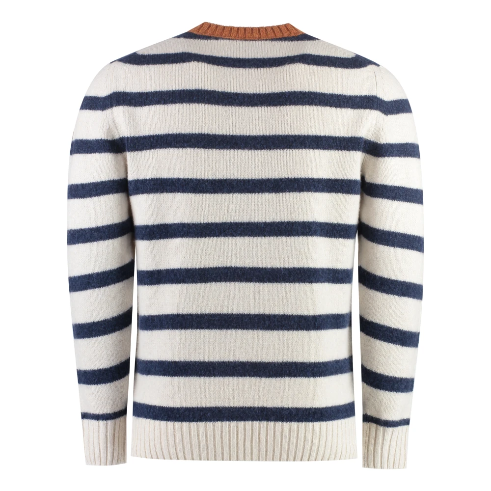 PAUL & SHARK Geribbelde Wolmix Trui Beige Heren