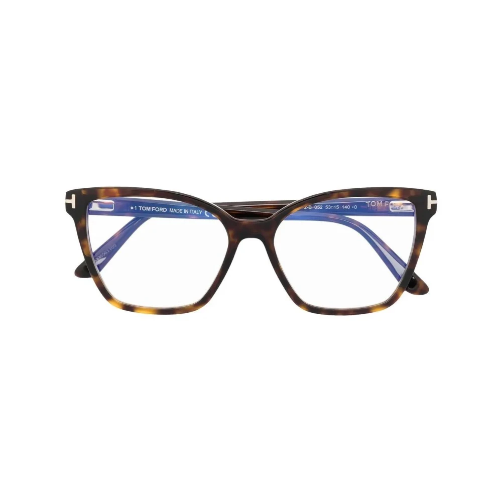 Tom Ford Unisex Brown Glasses, 53 Mm, Blue Block Cat Eye Opticals