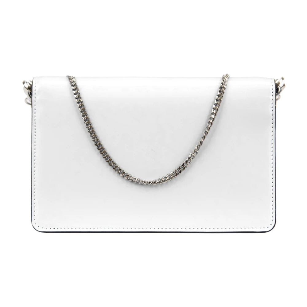 Prada Leren Schoudertas Magnetische Knoop White Dames