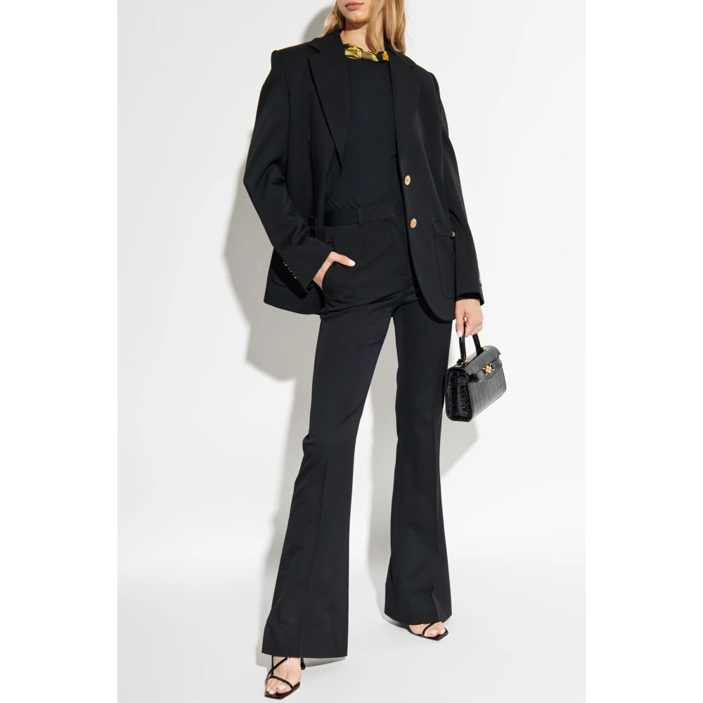 Versace Wollen jas Black Dames