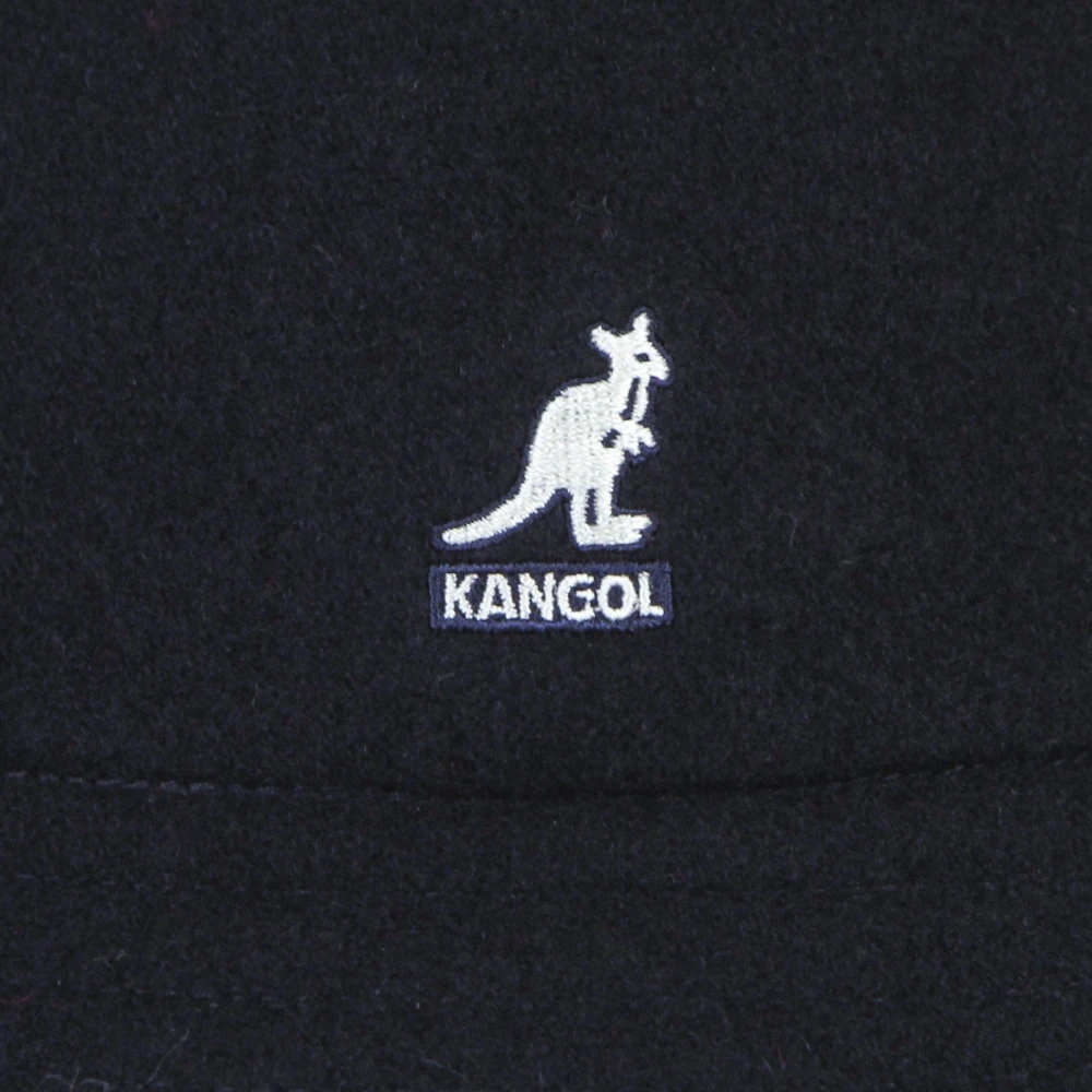Kangol Wollen Casual Bucket Hoed Blauw Blue Heren
