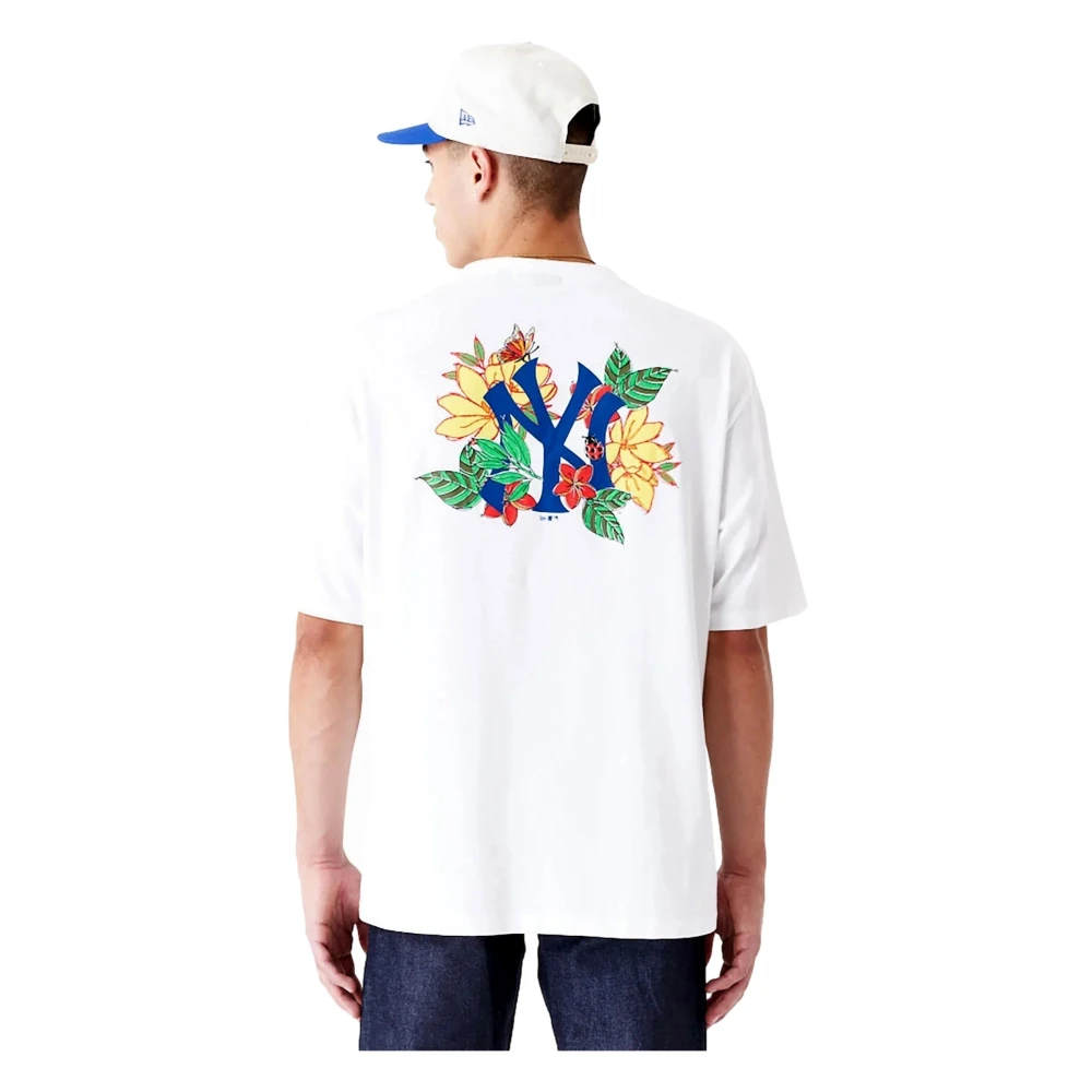 new era MLB Bloemen Grafisch T-shirt Yankees White Heren