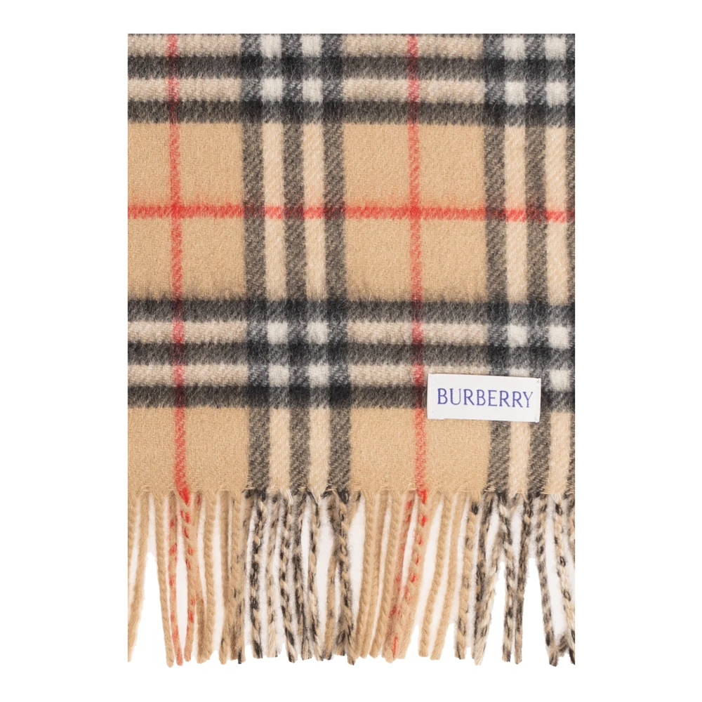 Burberry Wollige Sjaal Beige Unisex