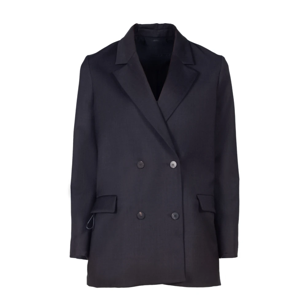 RRD Double-Breasted Blazer met SURFLEX-stof Black Dames
