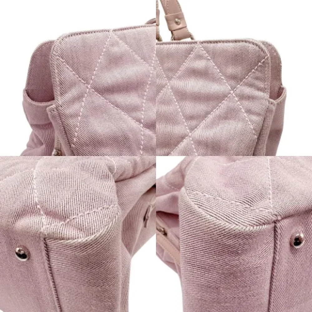 Chanel Vintage Pre-owned Canvas handbags Pink Dames