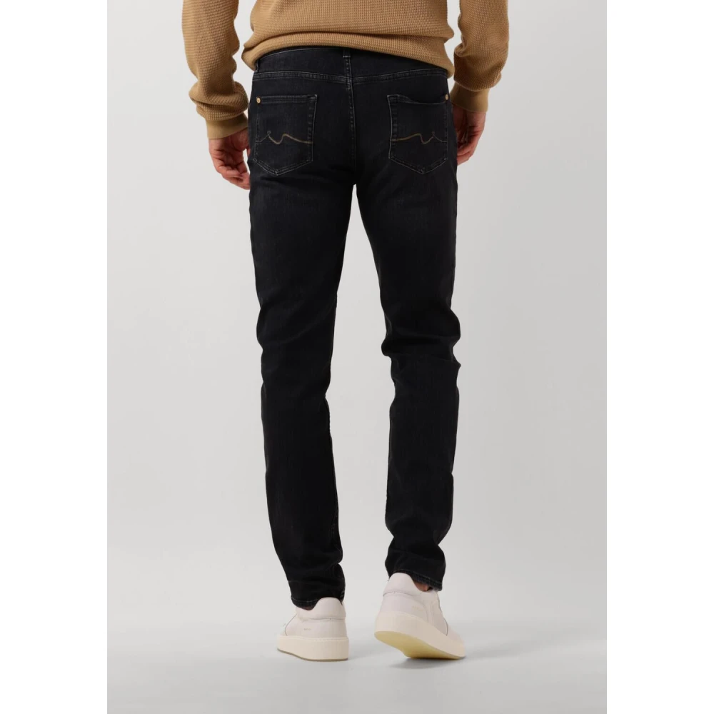 7 For All Mankind Slim Fit Jeans Donkerblauw Black Heren