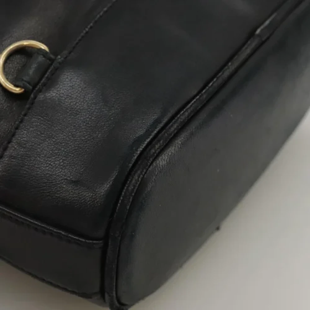 Chanel Vintage Pre-owned Leather crossbody-bags Black Dames