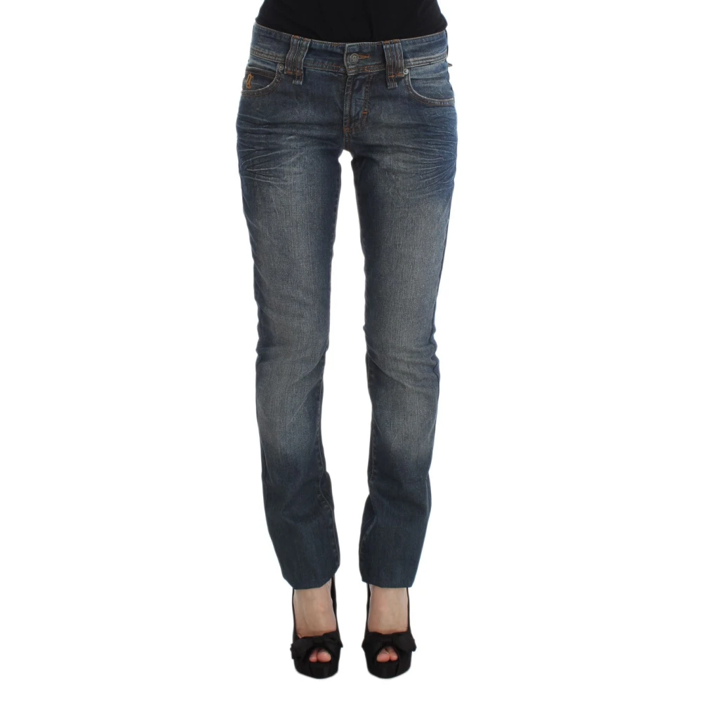 John Galliano Stijlvolle Slim Fit Blauwe Jeans Blue Dames