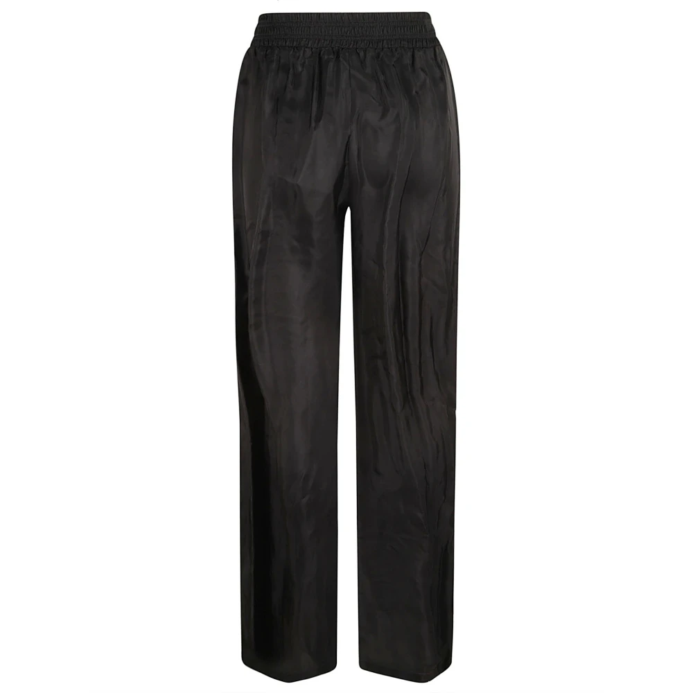 Fabiana Filippi Wijde Cupro Twill Broek Black Dames