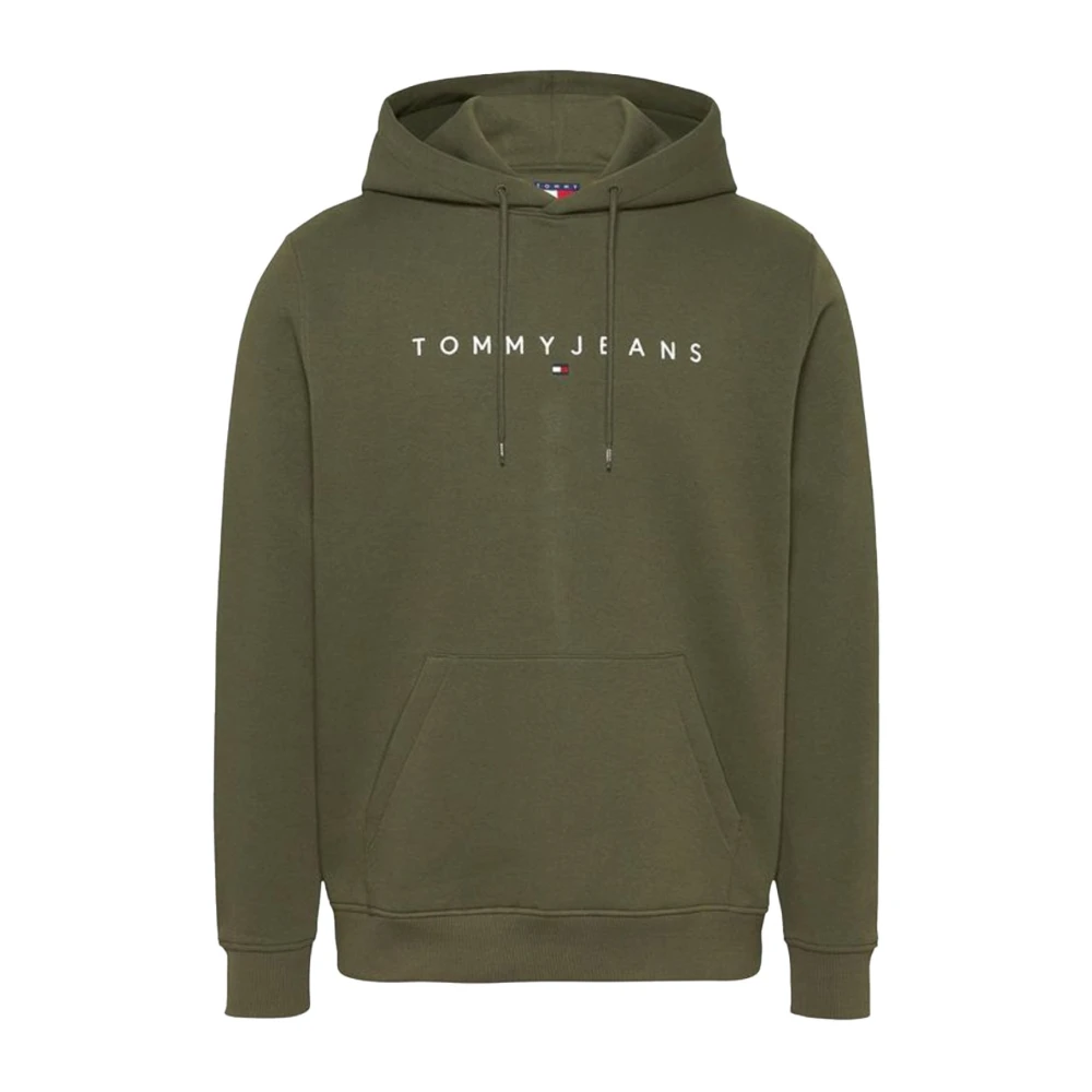 Tommy Jeans Groene Logo Hoodie Katoen Green Heren