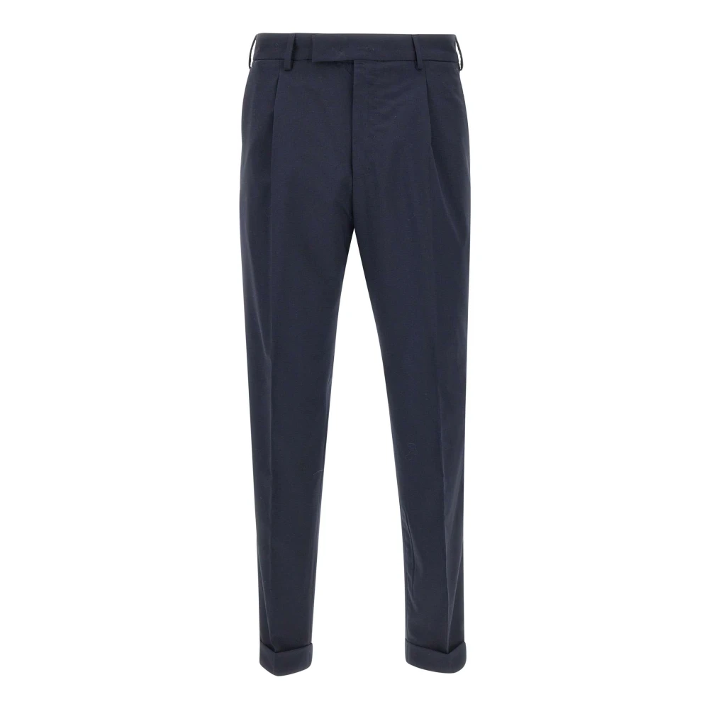 PT Torino Blauwe Rebel Broek Stretch Wolmix Blue Heren