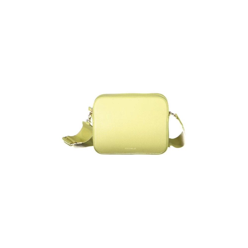 Coccinelle Gele Leren Crossbody Tas Stijlvol Yellow Dames