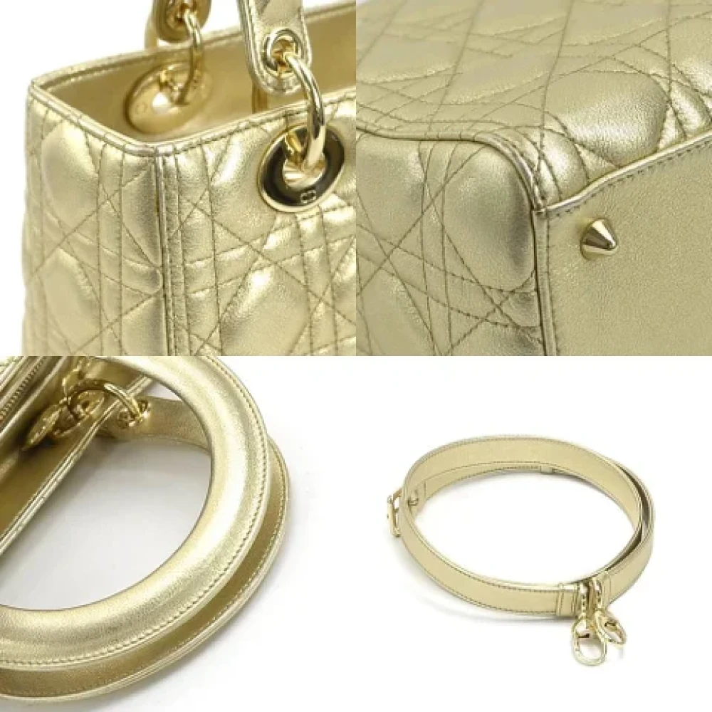 Dior Vintage Pre-owned Leather dior-bags Yellow Dames