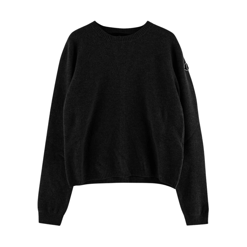 Moncler Katoen Gebreide Biker Sweater Black Heren